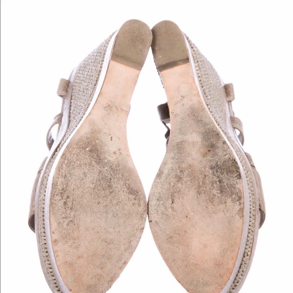 Balancing a Leather Wedge Sandal - Picture 5 of 6